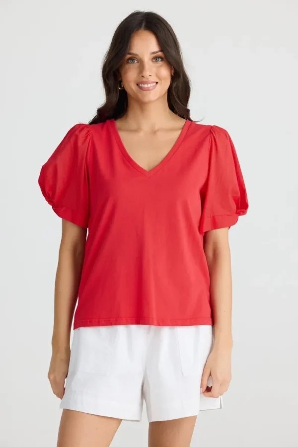 Brave and true Abigail Vneck Tee^ Tops