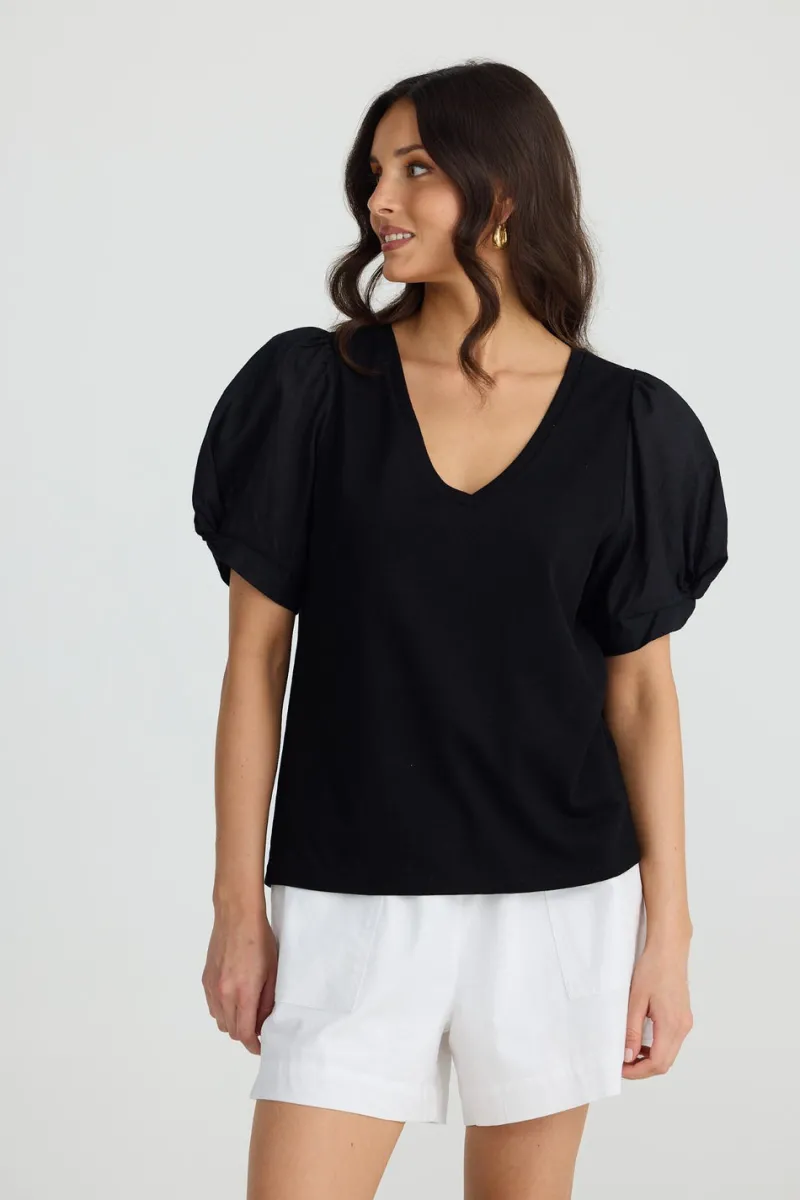 abigail_vneck_tee_1.webp Brave and true Abigail Vneck Tee^ Tops