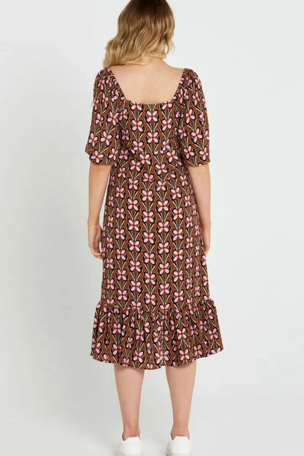 Sass Angela Frill Hem Midi Dress^ Dresses
