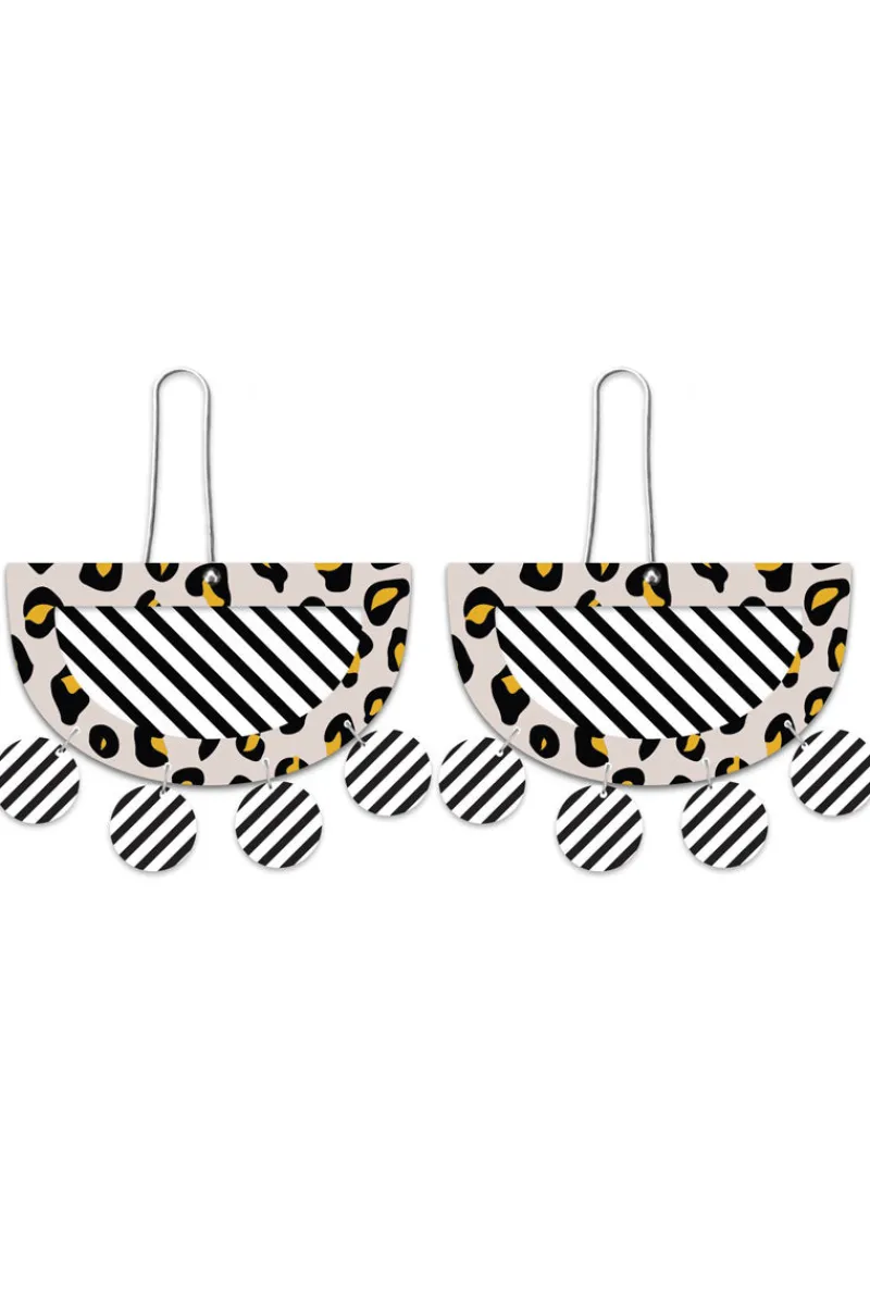 black_lined_leopard_layer_0.webp MoeMoe Design Black Lined Leopard Layered Moon Outline Long Drop Earrings^ Jewellery