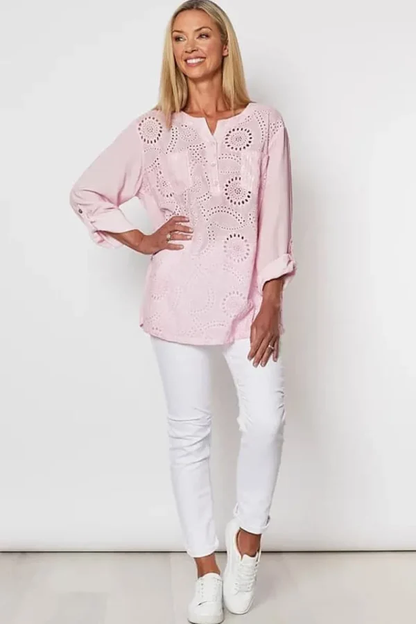Clarity Broderie Front Shirt^ Shirts