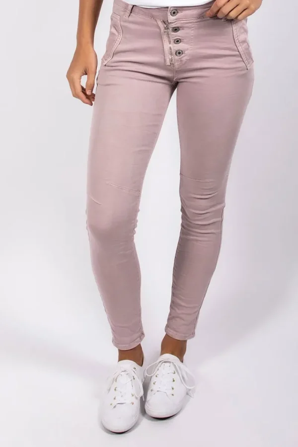Italian Star Button Jean^ Jeans