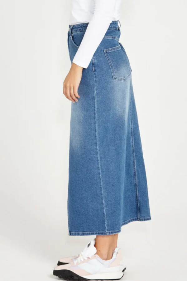 Sass Emerald Denim Maxi Skirt^ Skirts | Dresses