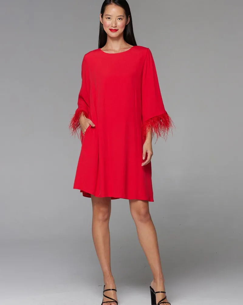 enchanted_feather_sleeve__1.webp Fate and Becker Enchanted Feather Sleeve Dress^ Dresses