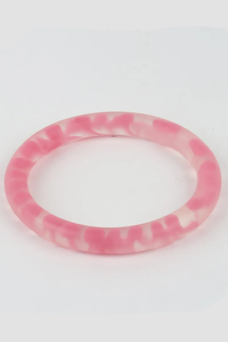 gemma_bangle_clear_pink_0.webp Moose and Meg Designs Gemma Bangle Clear Pink^ Jewellery