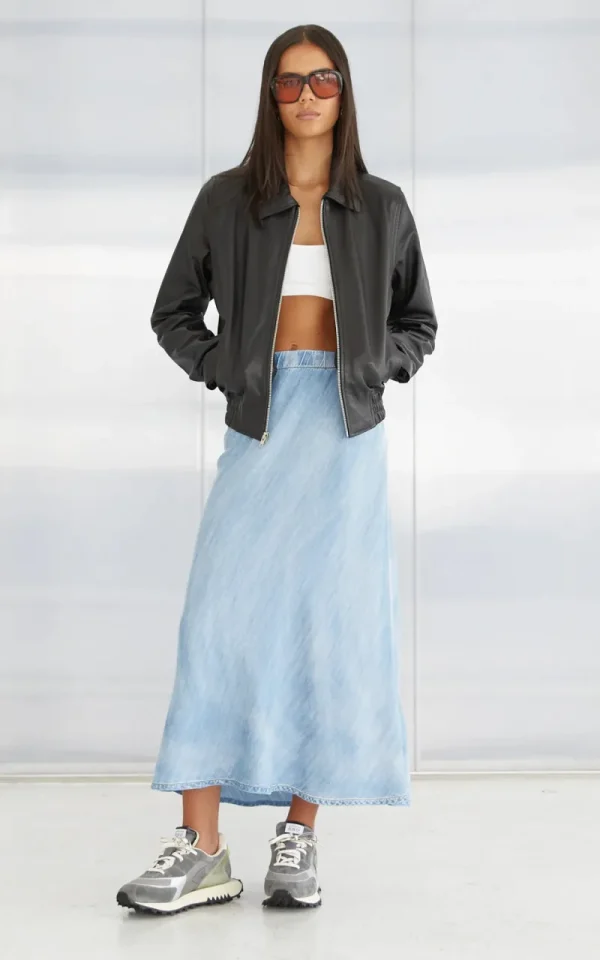 Dricoper Gonna Tencel Skirt^ Skirts