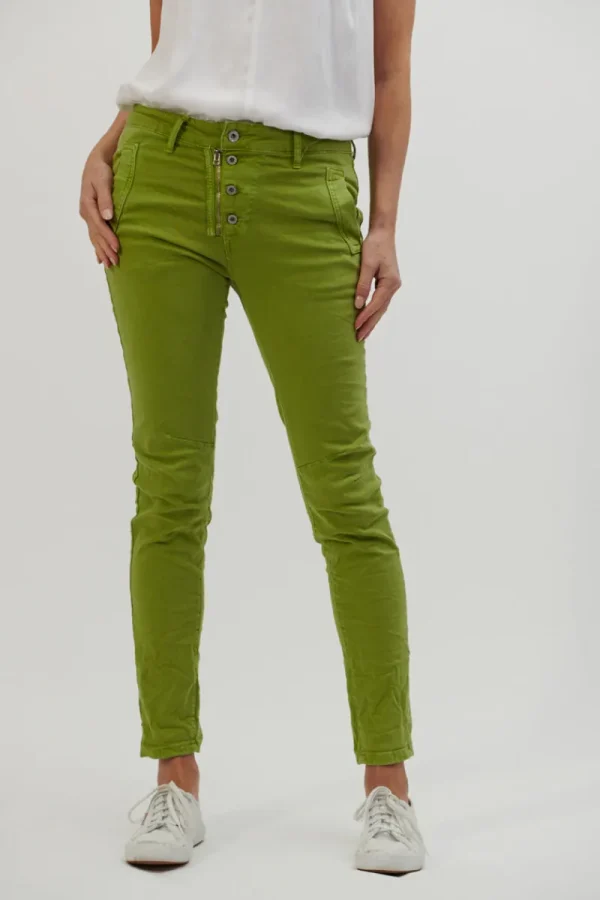 Italian Star Button Jean^ Jeans