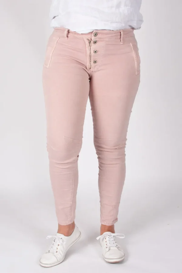 Italian Star Button Jean^ Jeans