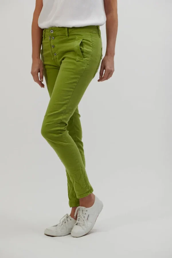 Italian Star Button Jean^ Jeans