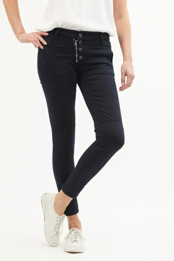 Italian Star Button Jean^ Jeans