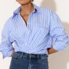 Adorne Kira Oversized Poplin Stripe Shirt^ Shirts