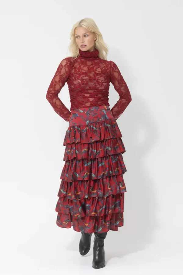 Joey the Label Lace Rouched Top^ Tops