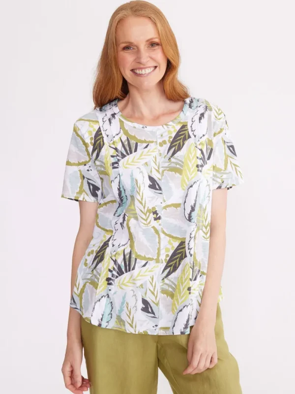 Yarra trail LAYERED LEAF TEE^ Tops