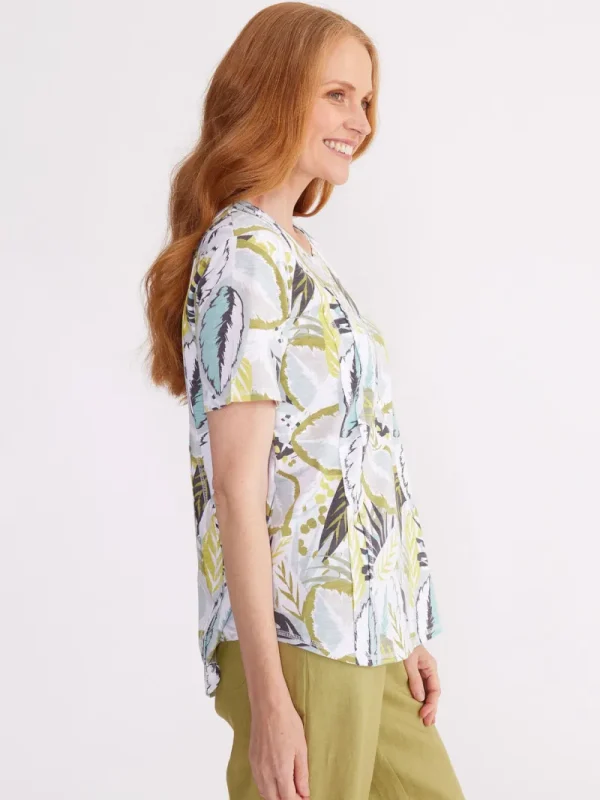 Yarra trail LAYERED LEAF TEE^ Tops