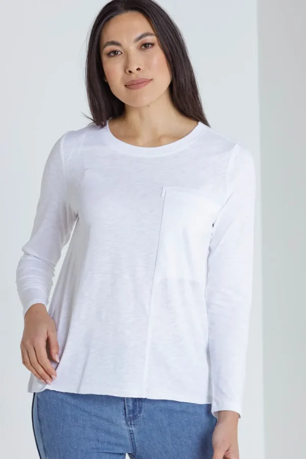 Marco Polo Long Sleeve Side Gathered Tee^ Tops