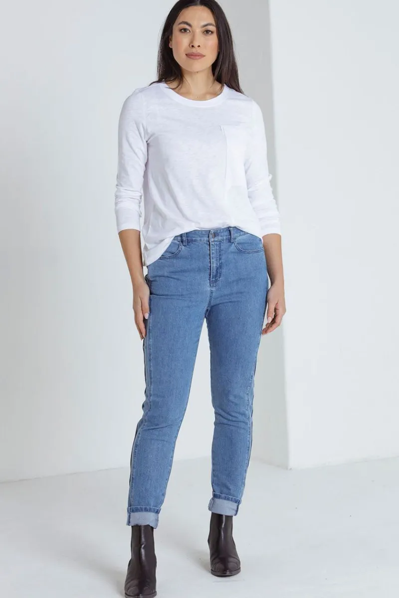 long_sleeve_side_gathered_1.webp Marco Polo Long Sleeve Side Gathered Tee^ Tops