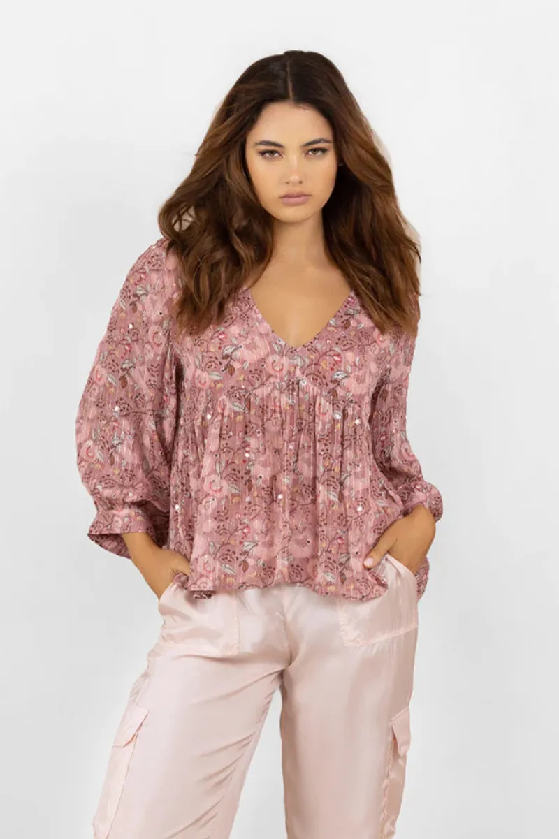 mirror_floral_blouse_0.webp Joey the Label Mirror Floral Blouse^ Tops