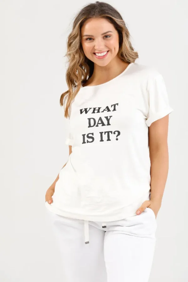 Home Love Monroe Tee What Day Is It^ Tops
