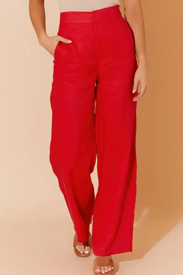 Adorne Nisha Linen Pant^ Pant