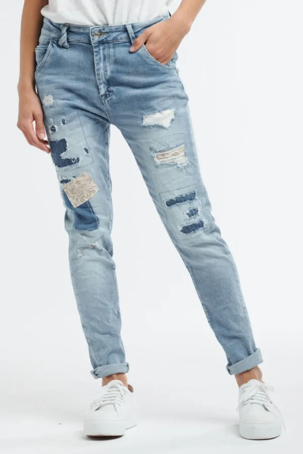 Italian Star Paisley Patch Jean^ Jeans