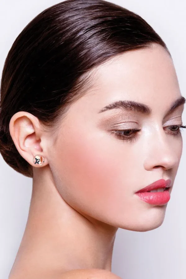 MoeMoe Design Peach Blossom Helsinki Mon Amour Hugs and Kisses Stud Earrings^ Jewellery
