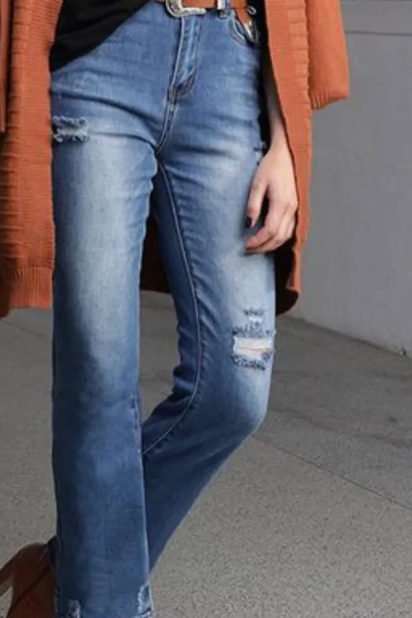 Zeinert and Co Pipe Leg Rip Jeans Super Soft^ Jeans