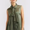 Alessandra Pussy Bow Sleeveless Top^ Tops