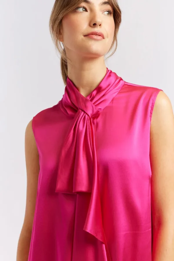 Alessandra Pussy Bow Sleeveless Top^ Tops