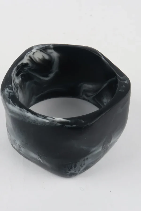 Moose and Meg Designs Resin Bangle Black Marble XL^ Jewellery