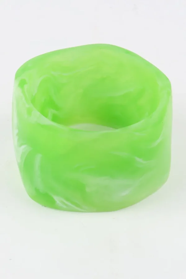 Moose and Meg Designs Resin Bangle Green White XL^ Jewellery