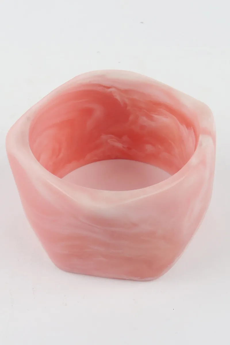 resin_bangle_peach_marble_0.webp Moose and Meg Designs Resin Bangle Peach Marble XL^ Jewellery