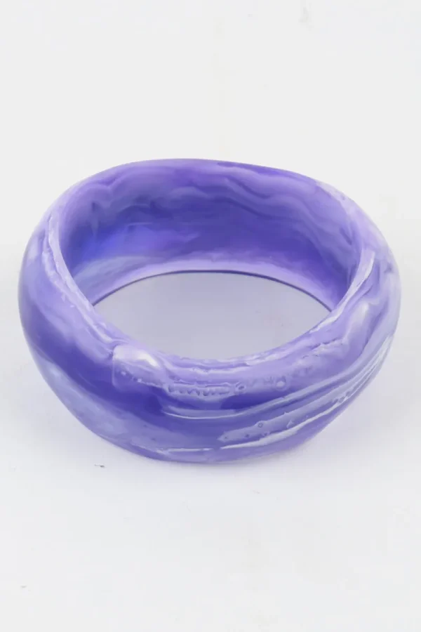 Moose and Meg Designs Resin Bangle Purple White L^ Jewellery