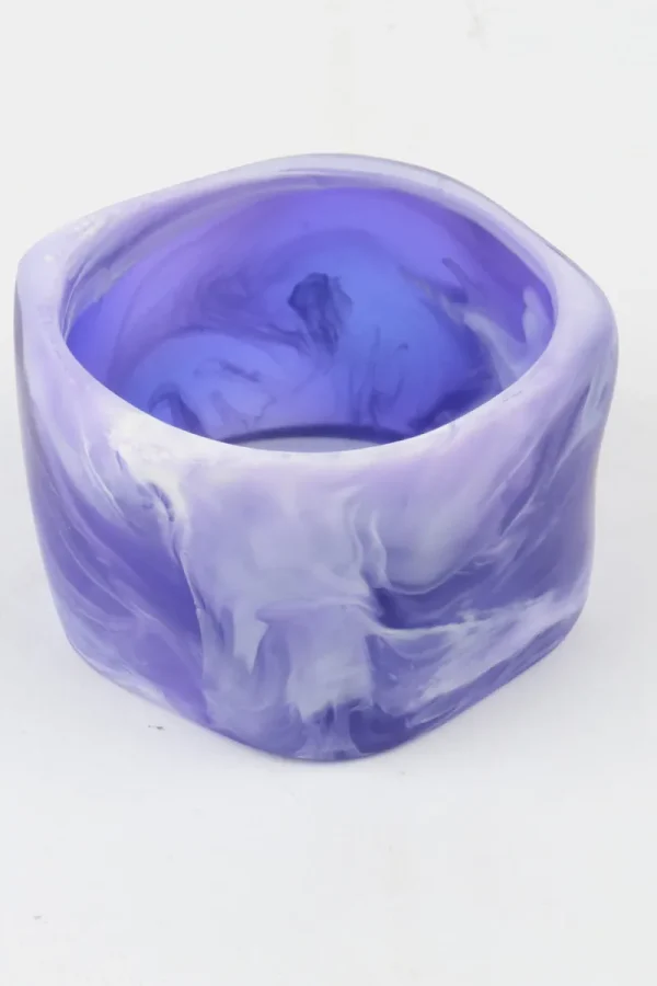 Moose and Meg Designs Resin Bangle Purple White XL^ Jewellery