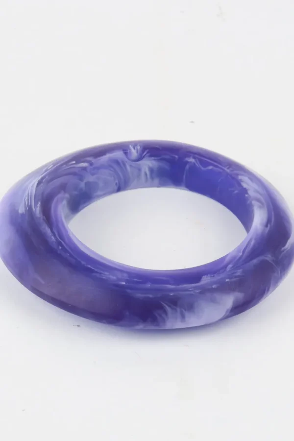 Moose and Meg Designs Resin Bangle Purple White M^ Jewellery