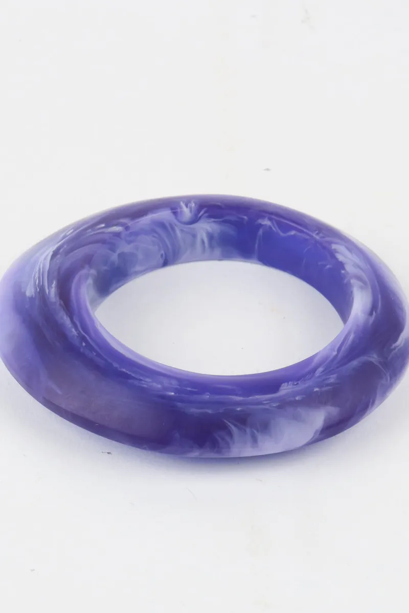 resin_bangle_purple_white_0.webp Moose and Meg Designs Resin Bangle Purple White M^ Jewellery
