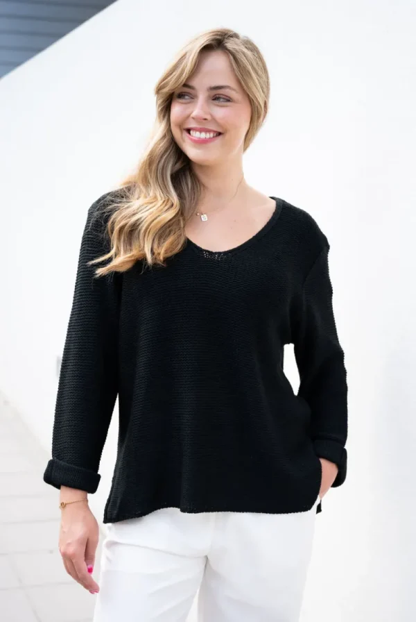 Zeinert & Co Roll Up Sleeve Knit Top^ Jumpers + Sweaters | Tops