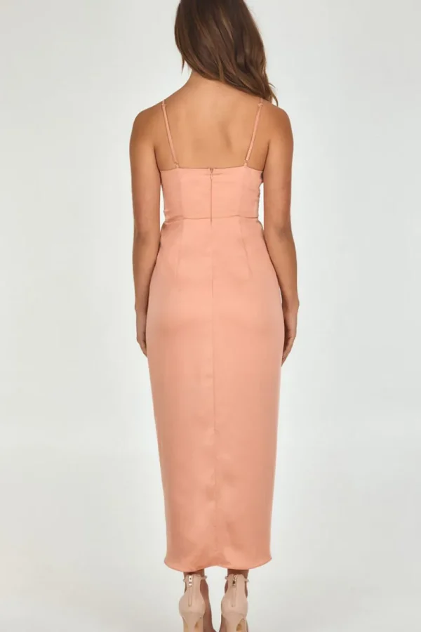 Zeinert & Co Satin Pleated Midi Dress^ Dresses