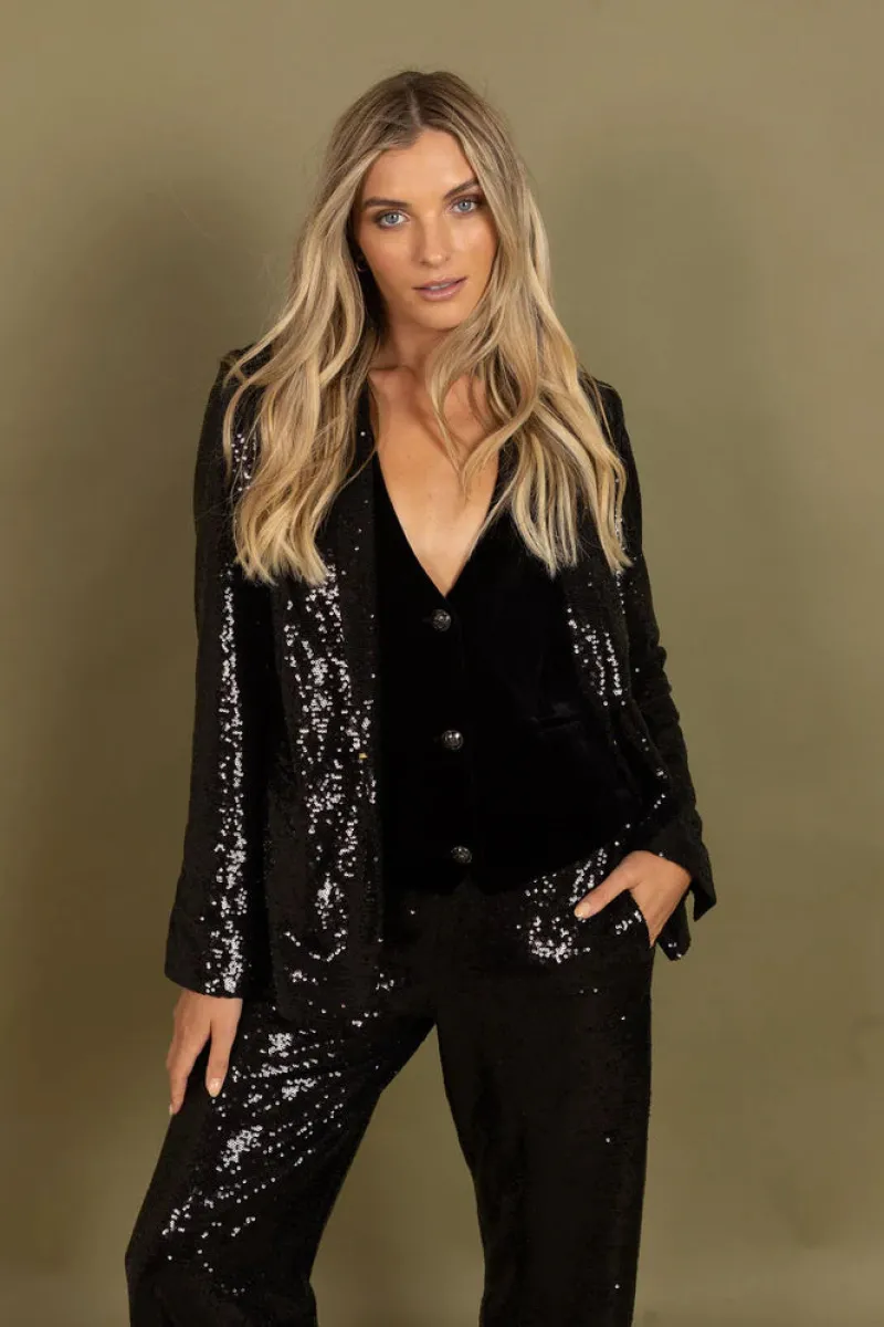 sequin_tuxedo_jacket_0.webp Joey the Label Sequin Tuxedo Jacket^ Jackets