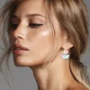 Moe Moe Design Small Circle Moon Drop Earrings^ Jewellery
