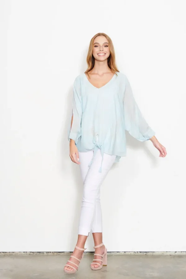 Caju Split Sleeve Blouse^ Tops