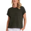 Marco Polo S/S TEXTURED STRIPE KNIT^ Jumpers + Sweaters