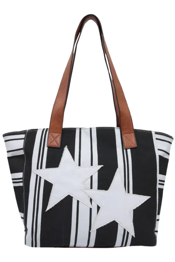 SassyDuck Star & Stripes Canvas Tote Bag^ Handbags