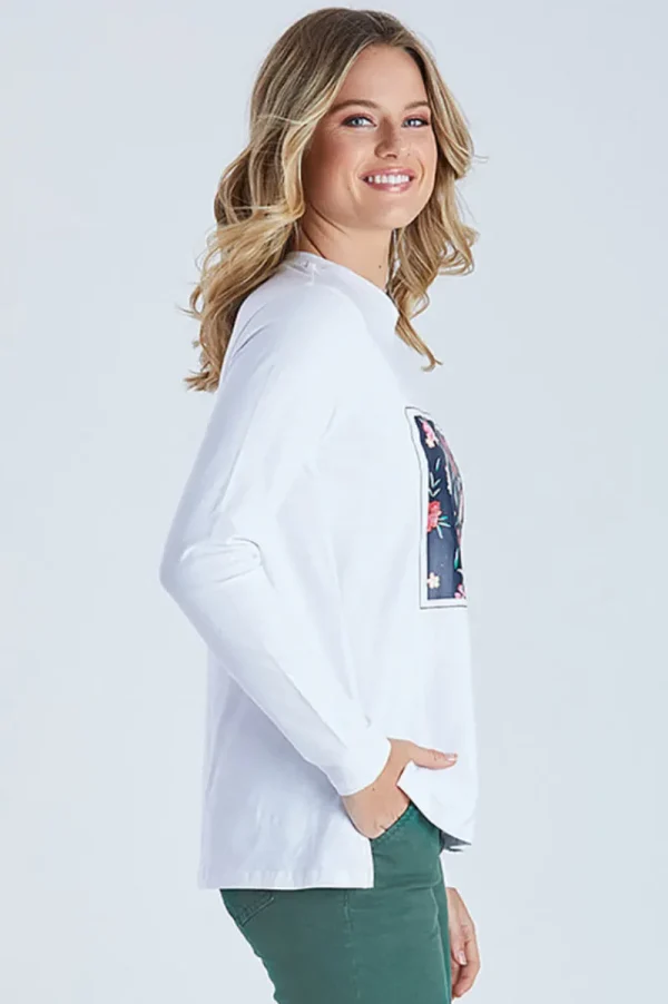 threadz Framed Floral Print Tee^ Tops