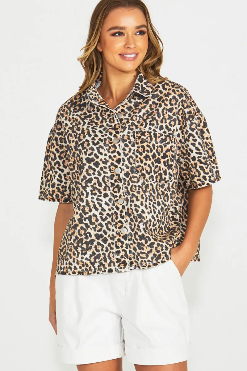 wyatt_short_sleeve_denim__0.webp Sass Wyatt Short Sleeve Denim Shirt^ Shirts
